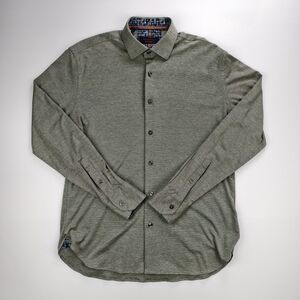 Men’s XXXX Sport Button-Up Shirt Casual Smart Gray Long Sleeve M Modern Europe